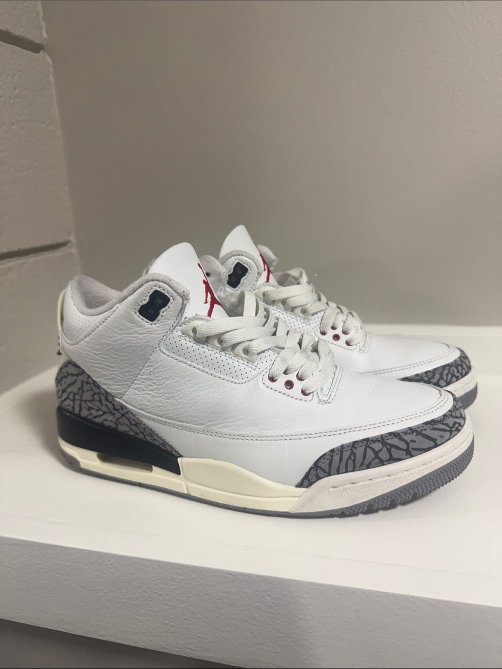 Jordan Retro 3 White/Grey/Black Men's Sneakers